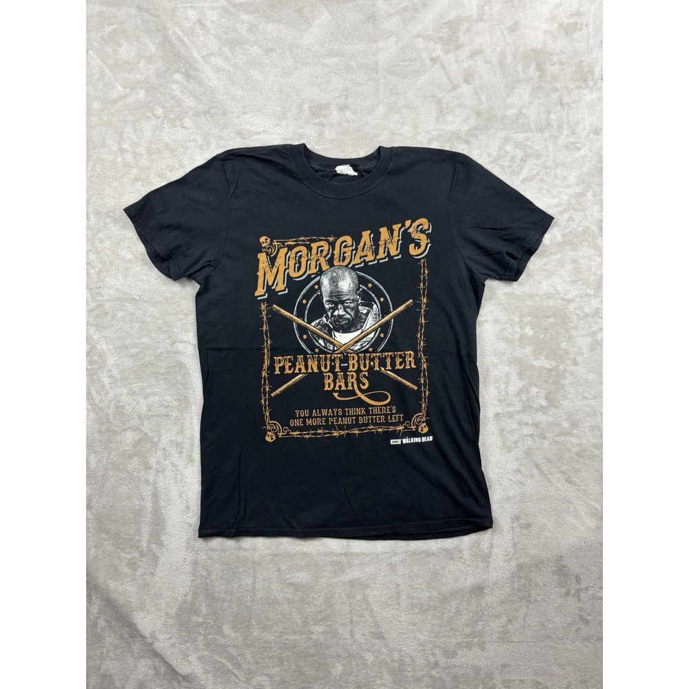 Gildan The Walking Dead Morgans Peanut Butter Bars Mens Black T-Shirt Size Large